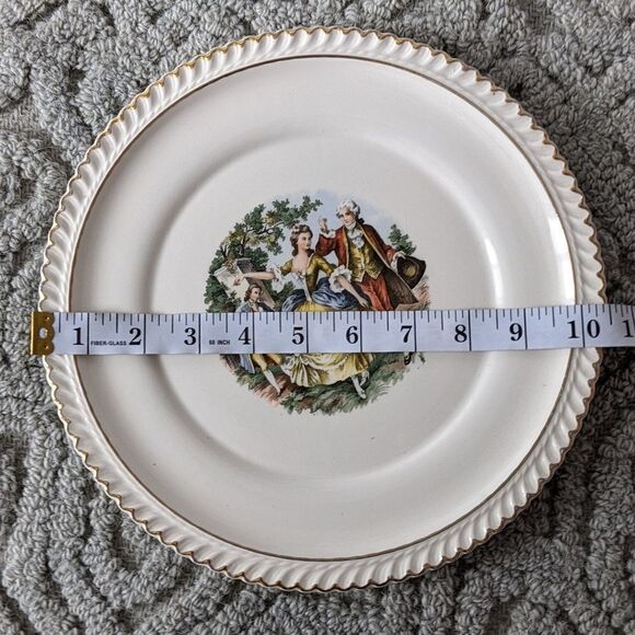 THE Harker Pottery Vintage Victorian Plate 22k Gold - Picture 6 of 7